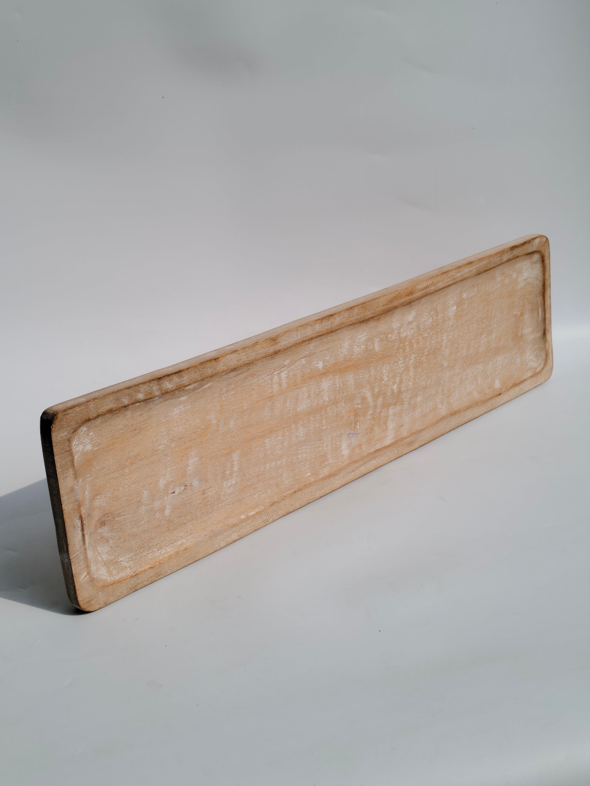Long Wooden Dough Bowl Tray