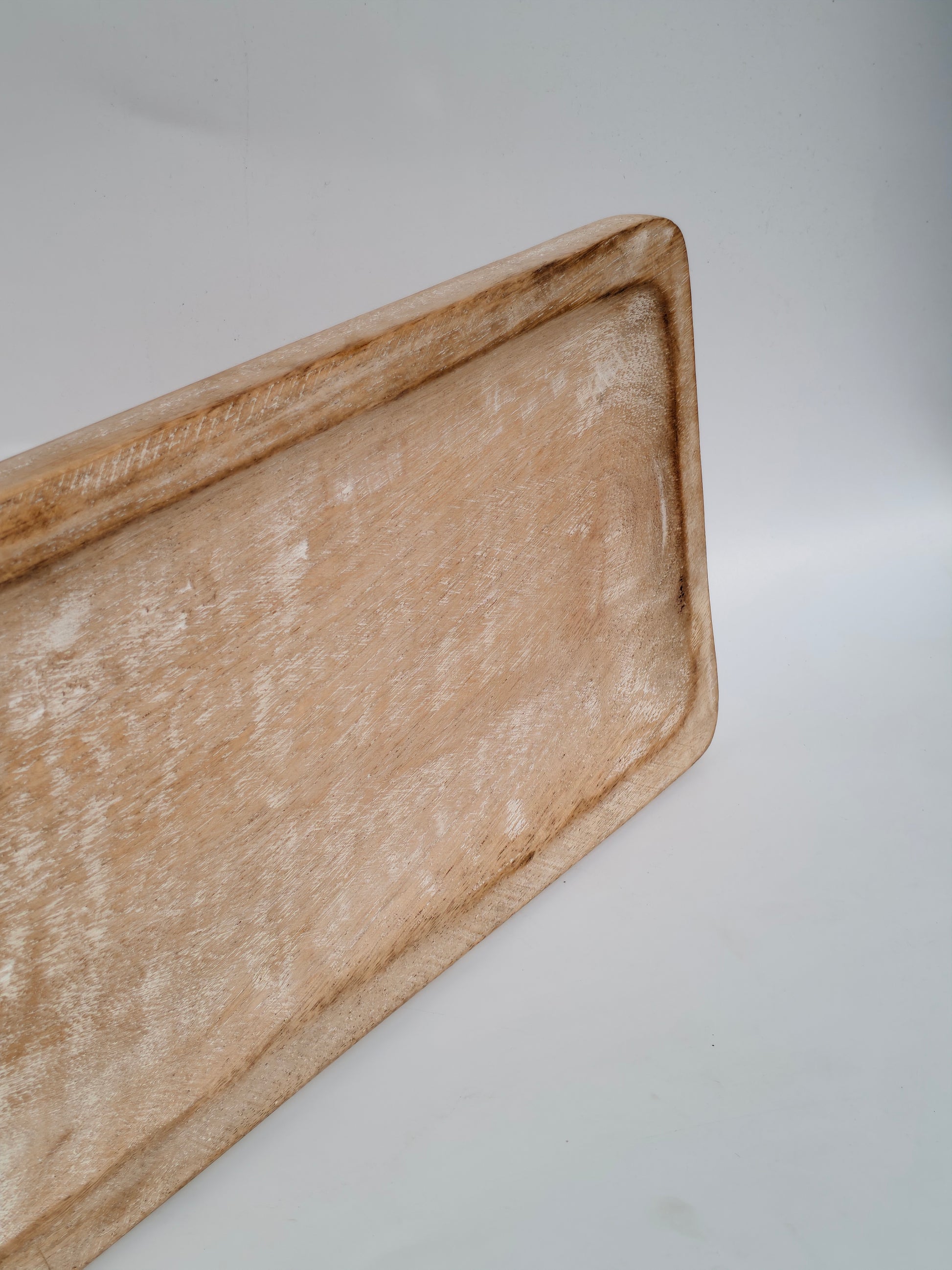 Long Wooden Dough Bowl Tray