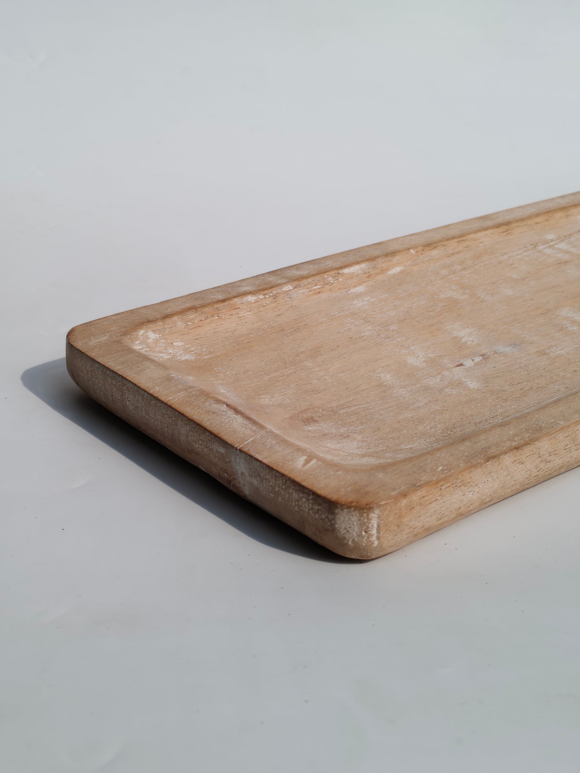 Long Wooden Dough Bowl Tray
