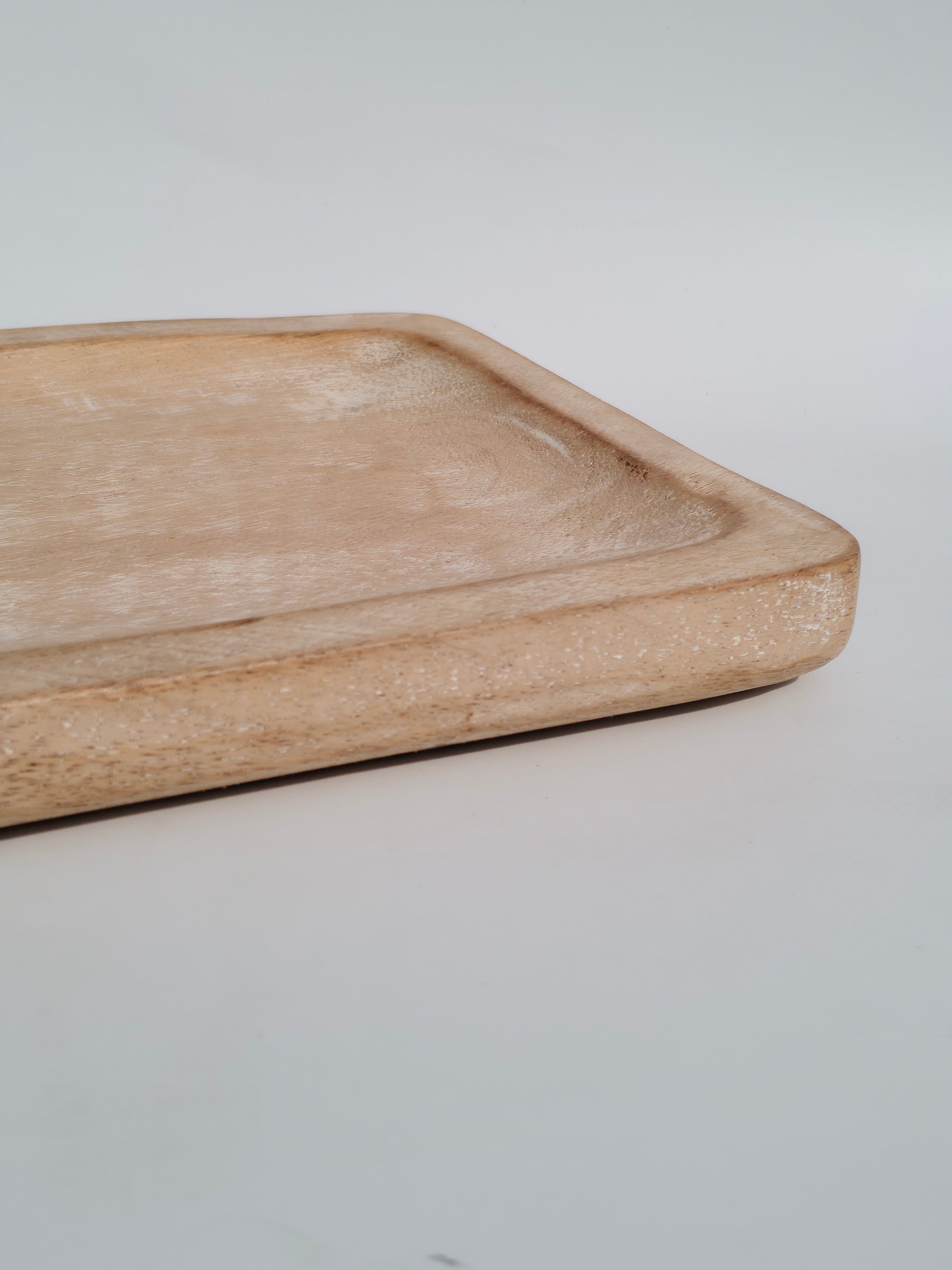 Long Wooden Dough Bowl Tray