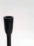 Urban Elegance Black Cast Iron Candlestick Holder