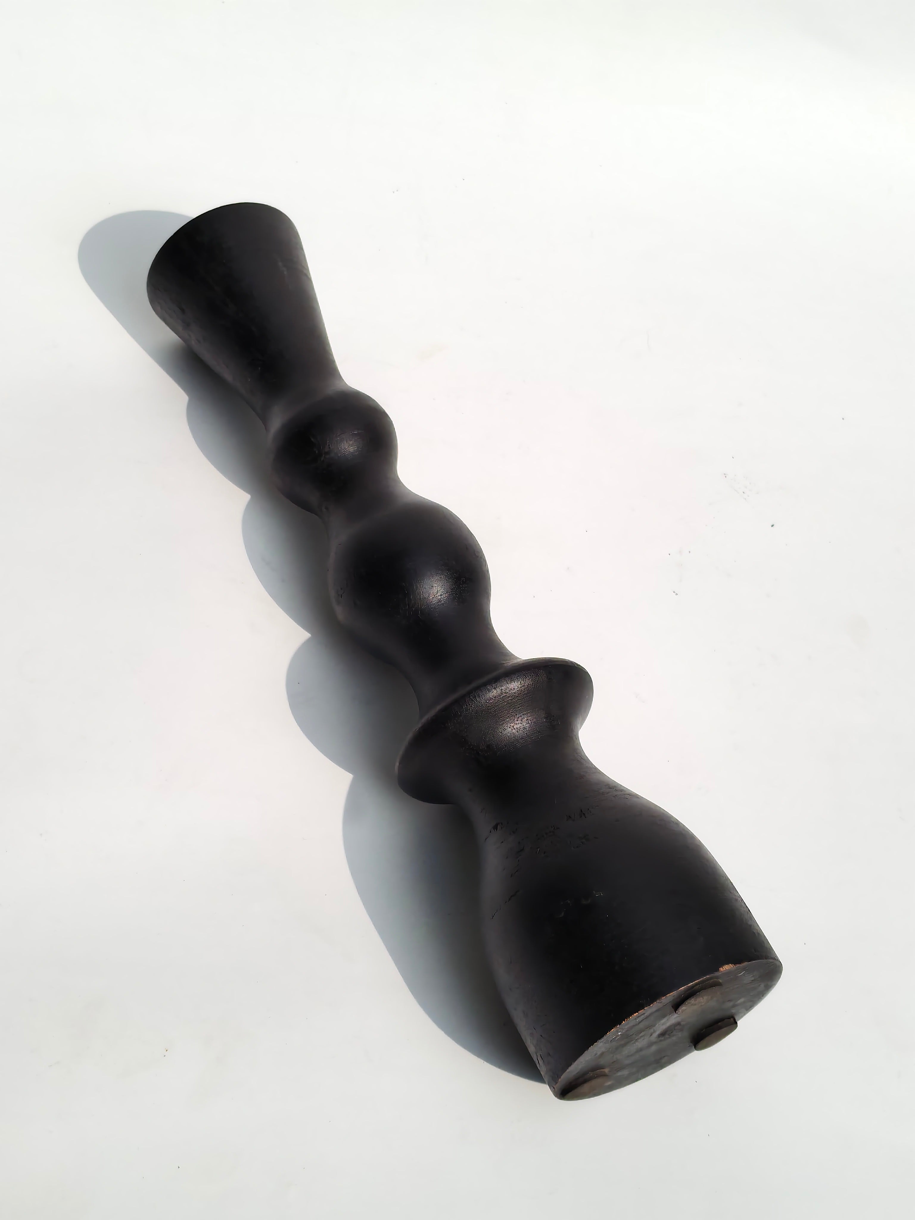 Minimalist Black Wooden Candle Holder
