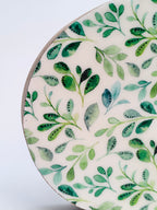 Heart-Shaped Wooden Décor with Leaf Pattern & Butterfly Cutouts