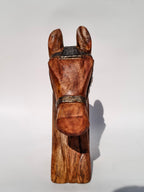 Handcrafted Solid Wood Horse Head Sculpture