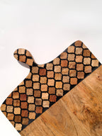 Wooden Chopping & Serving Board with Mosaic Handle