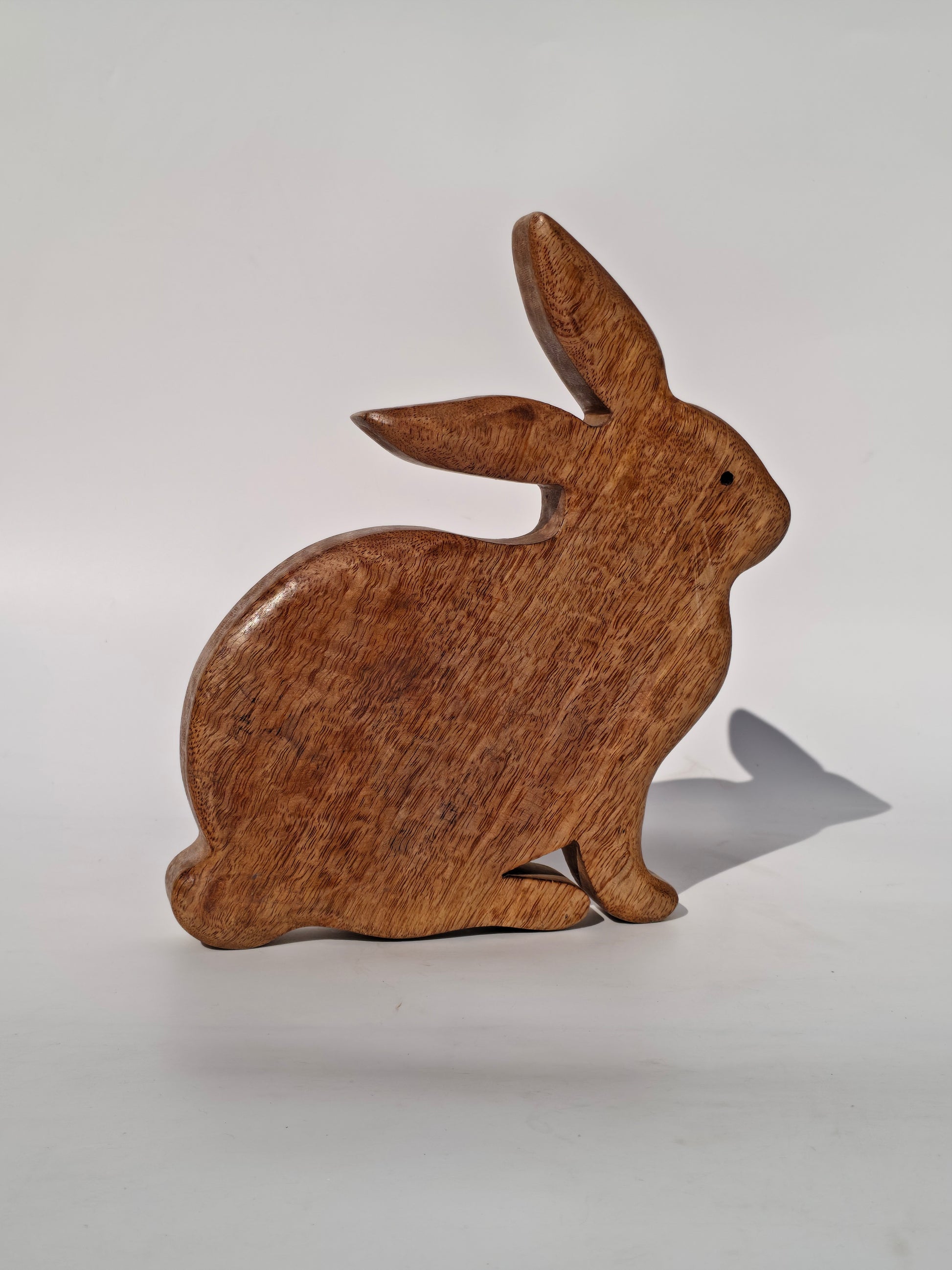 Handcrafted Wooden Bunny Decor – Natural Finish