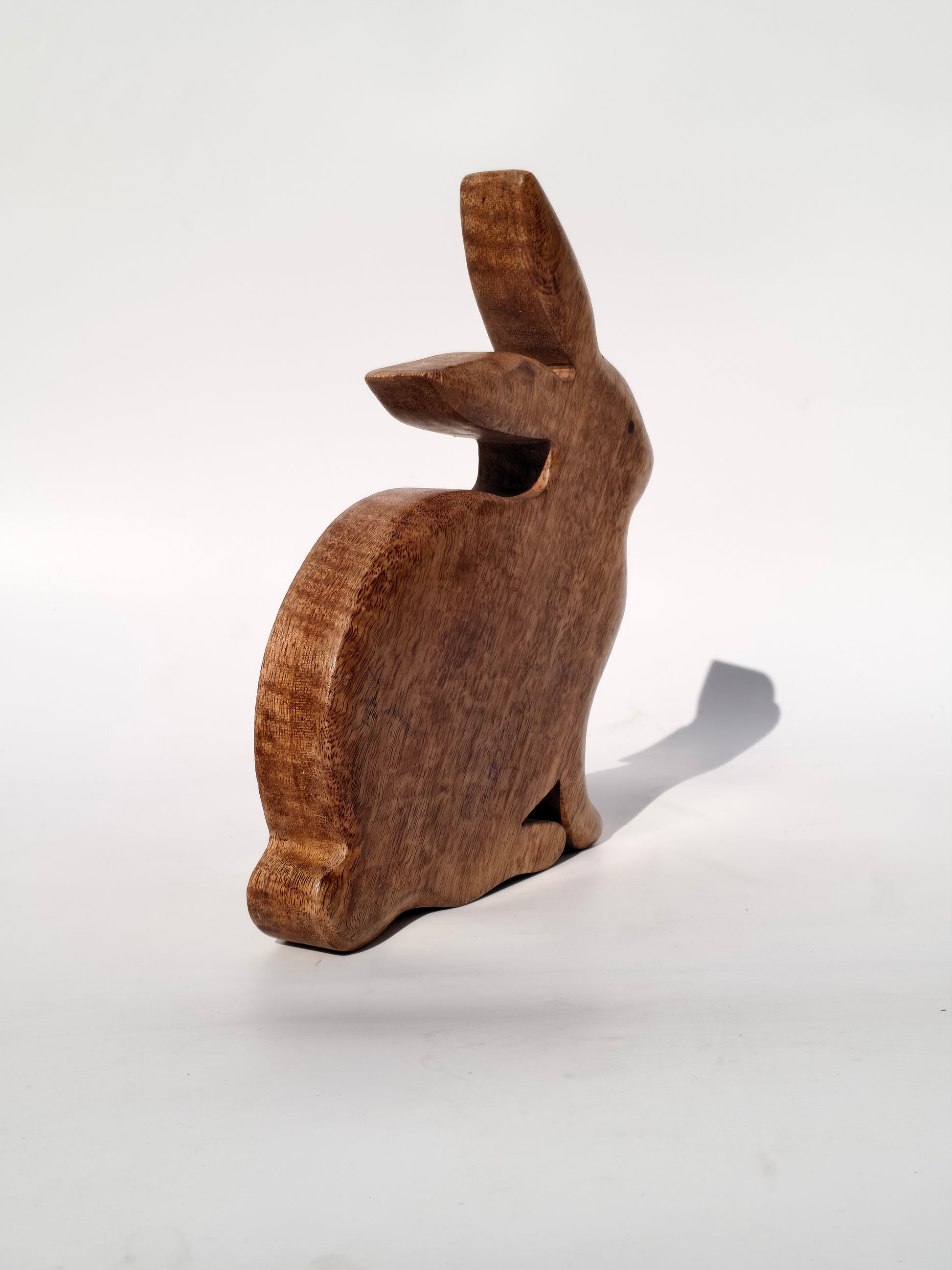 Handcrafted Wooden Bunny Decor – Natural Finish