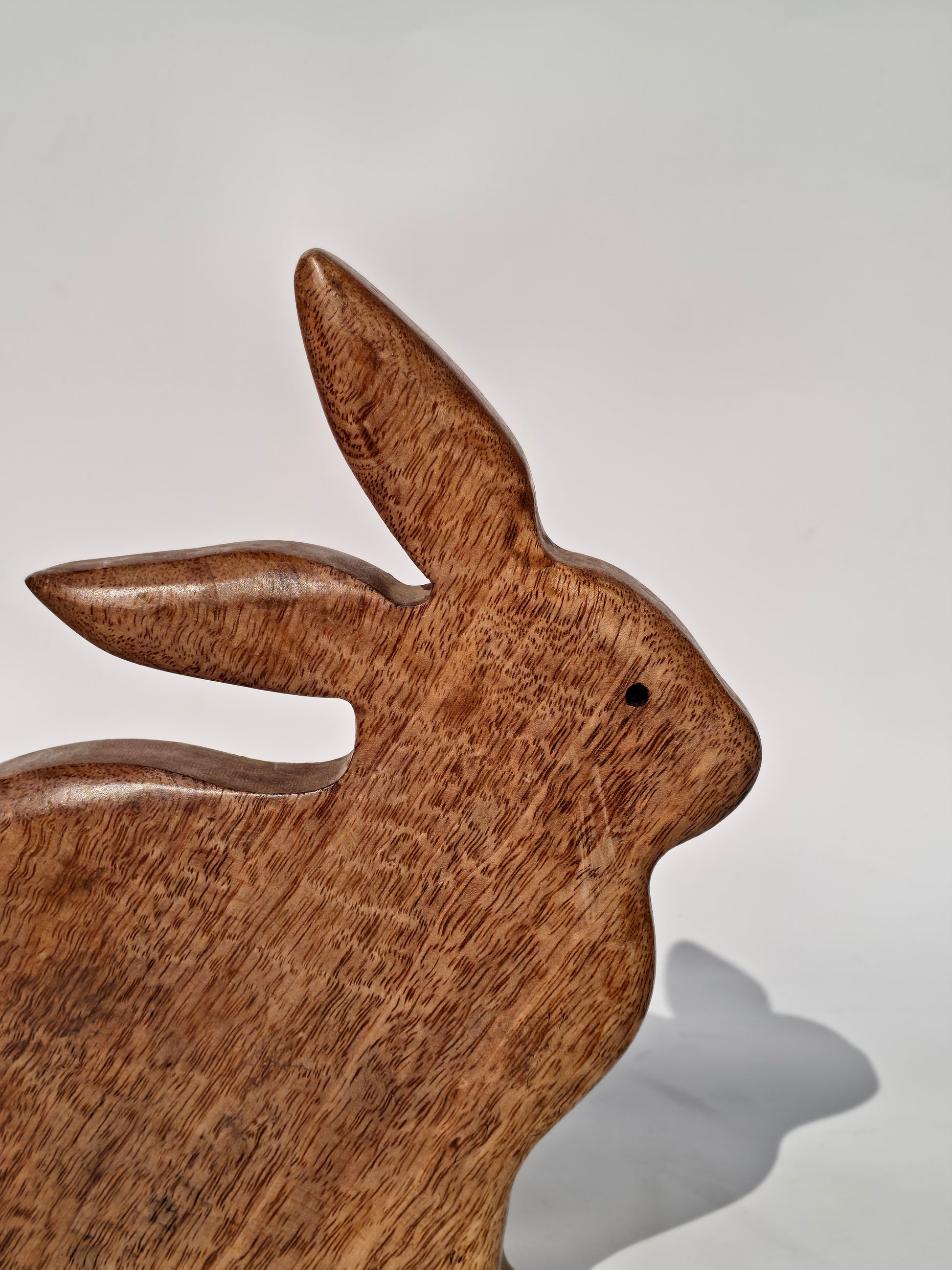 Handcrafted Wooden Bunny Decor – Natural Finish