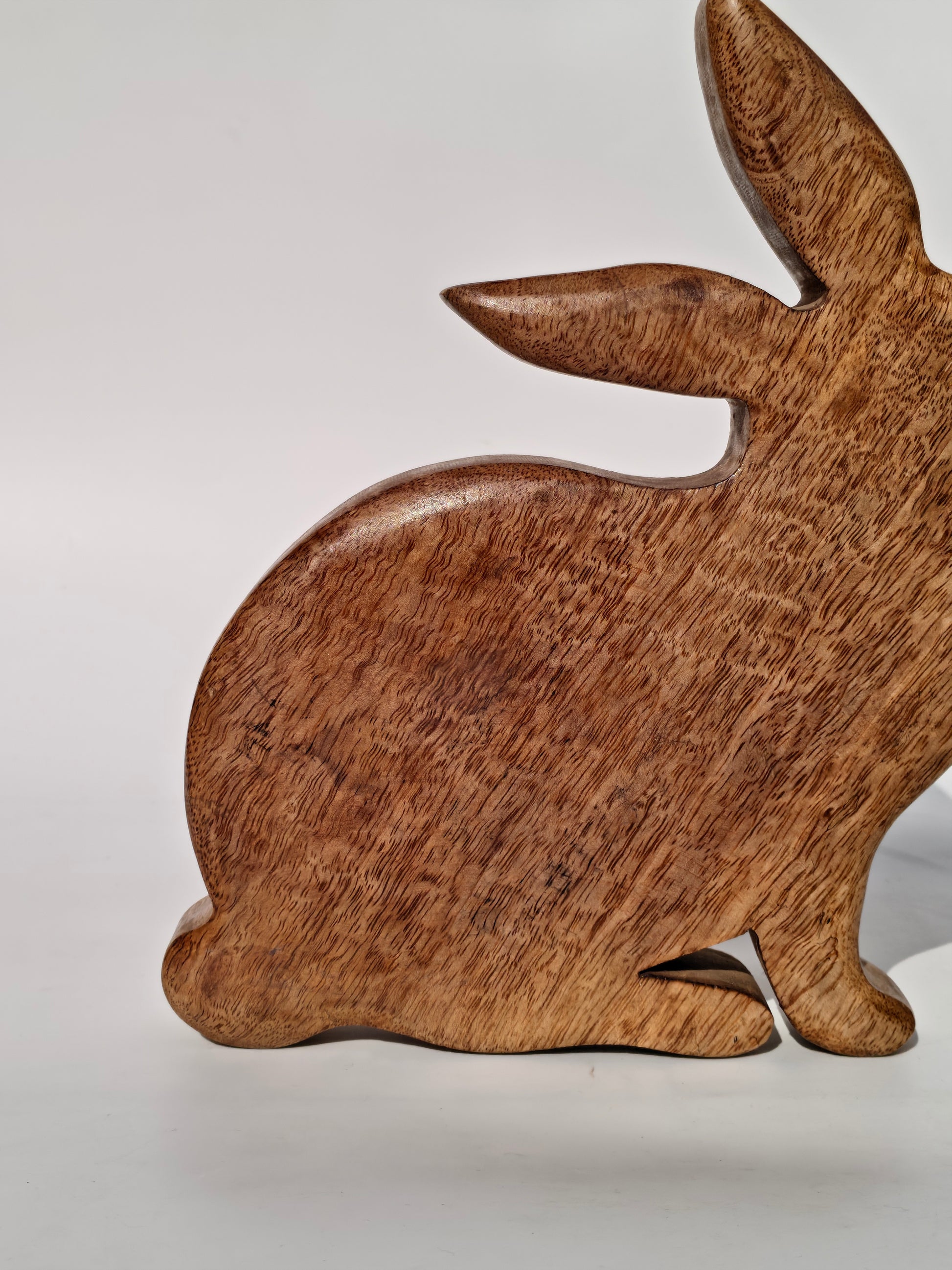 Handcrafted Wooden Bunny Decor – Natural Finish