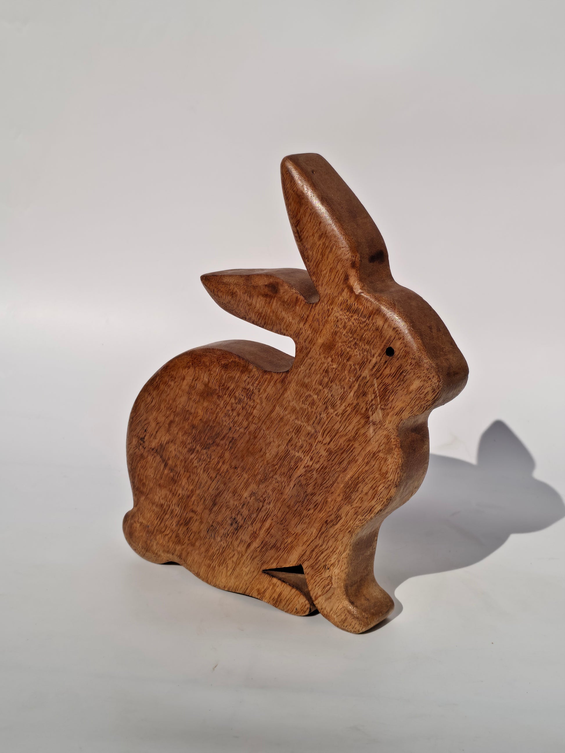 Handcrafted Wooden Bunny Decor – Natural Finish