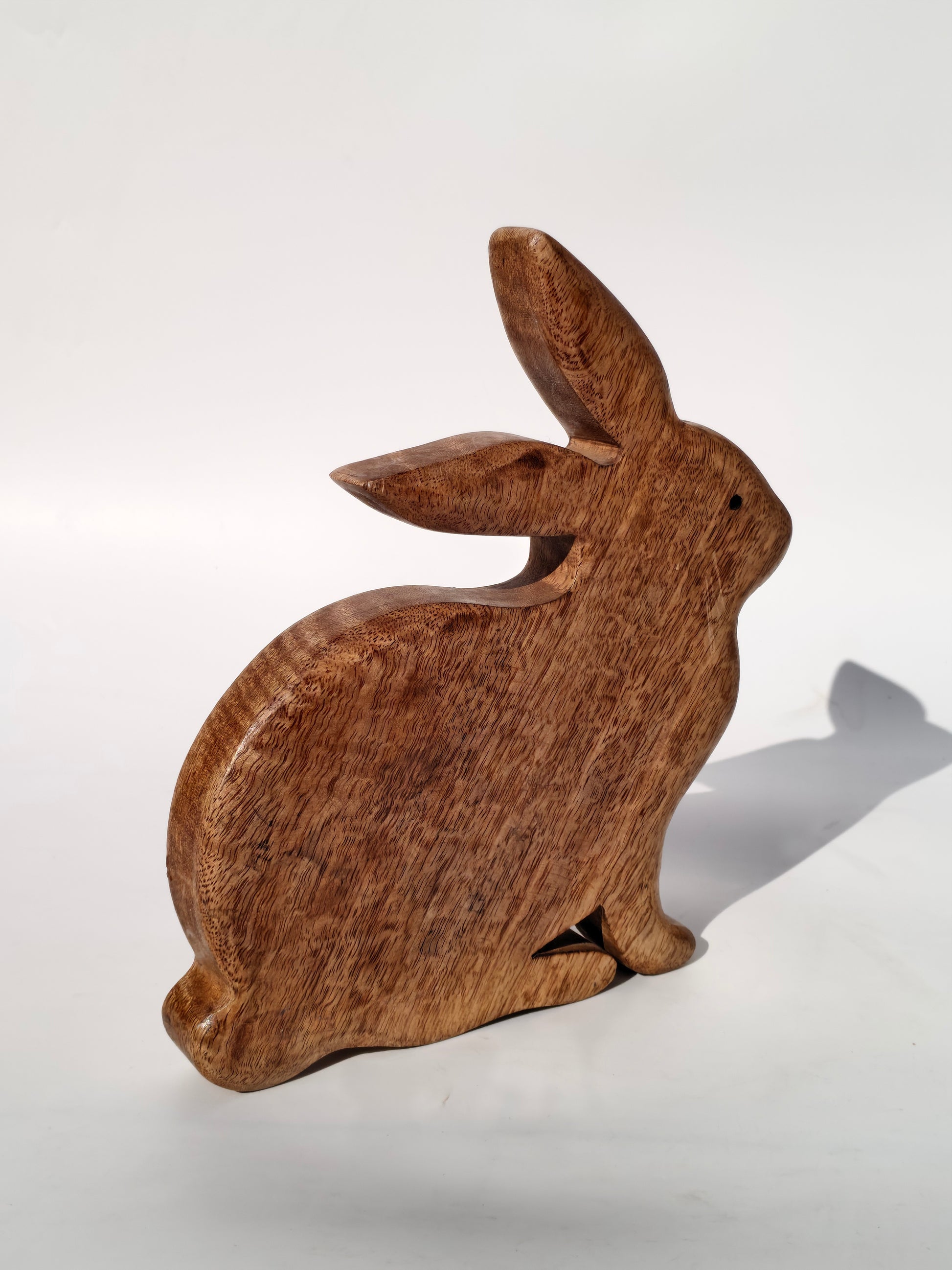 Handcrafted Wooden Bunny Decor – Natural Finish