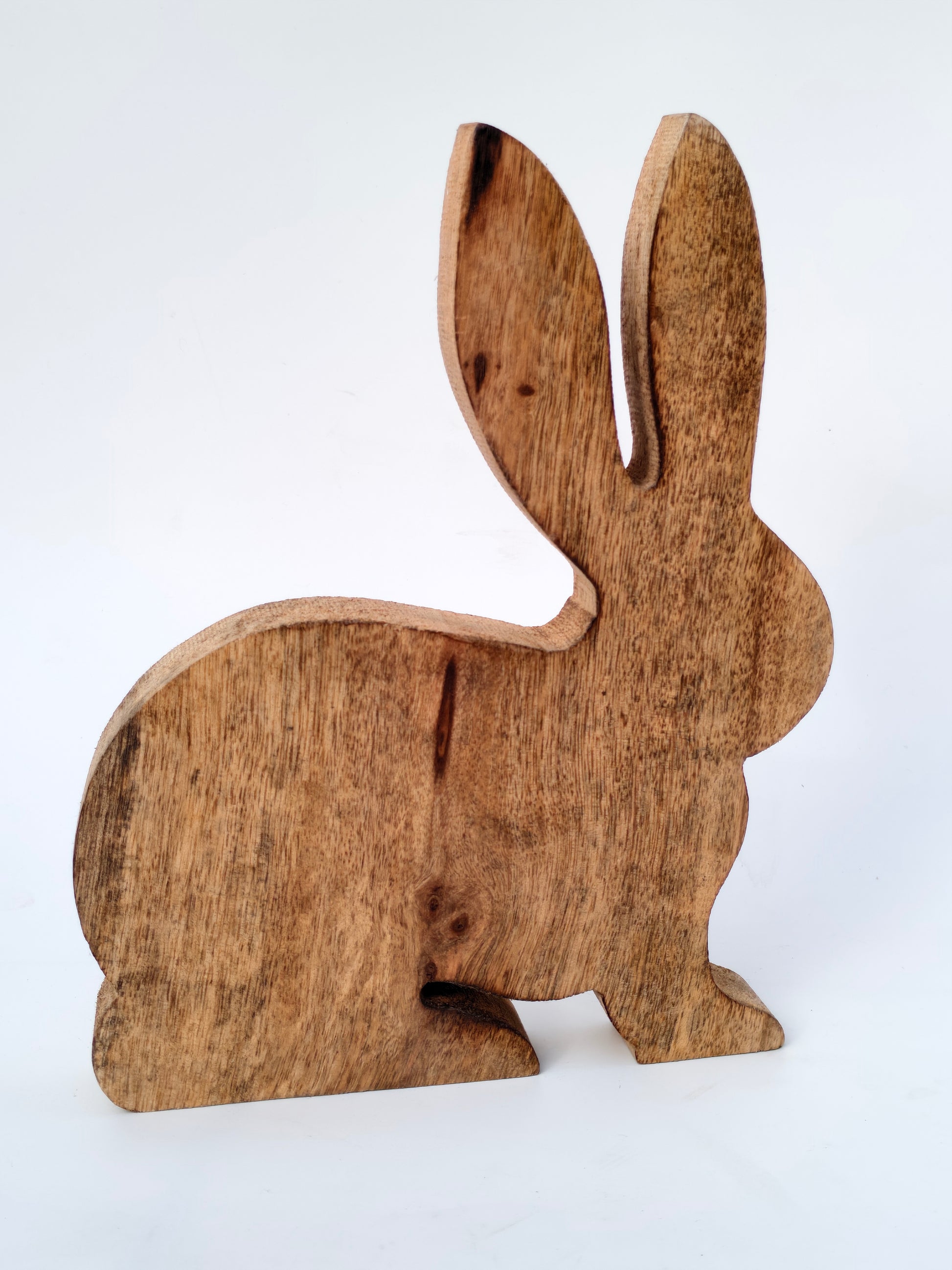 Handcrafted Wooden Bunny Figurine – Rustic Standing Rabbit Décor
