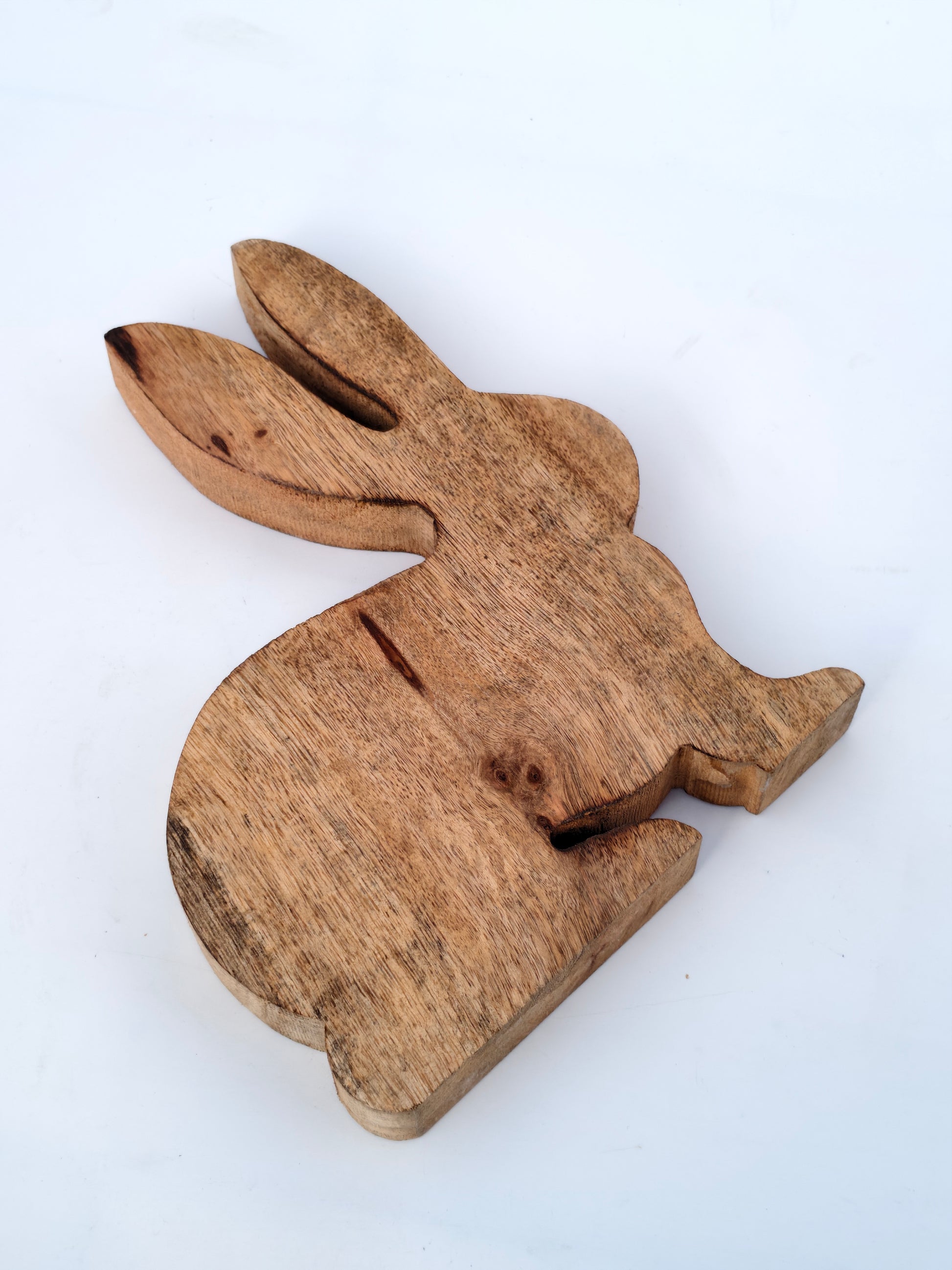 Handcrafted Wooden Bunny Figurine – Rustic Standing Rabbit Décor
