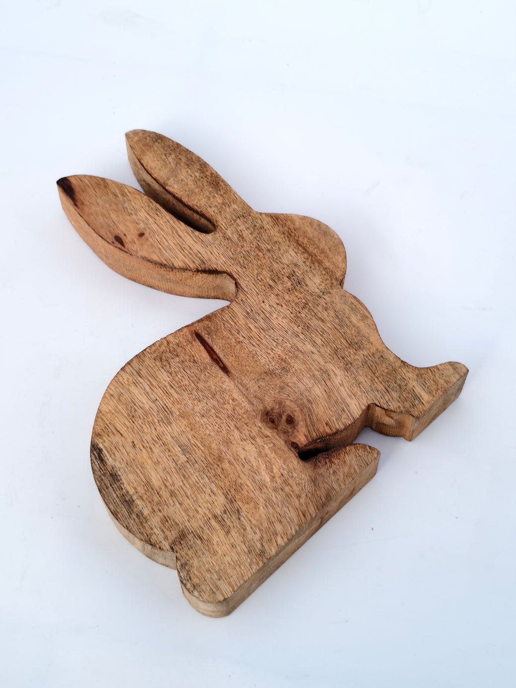 Handcrafted Wooden Bunny Figurine – Rustic Standing Rabbit Décor