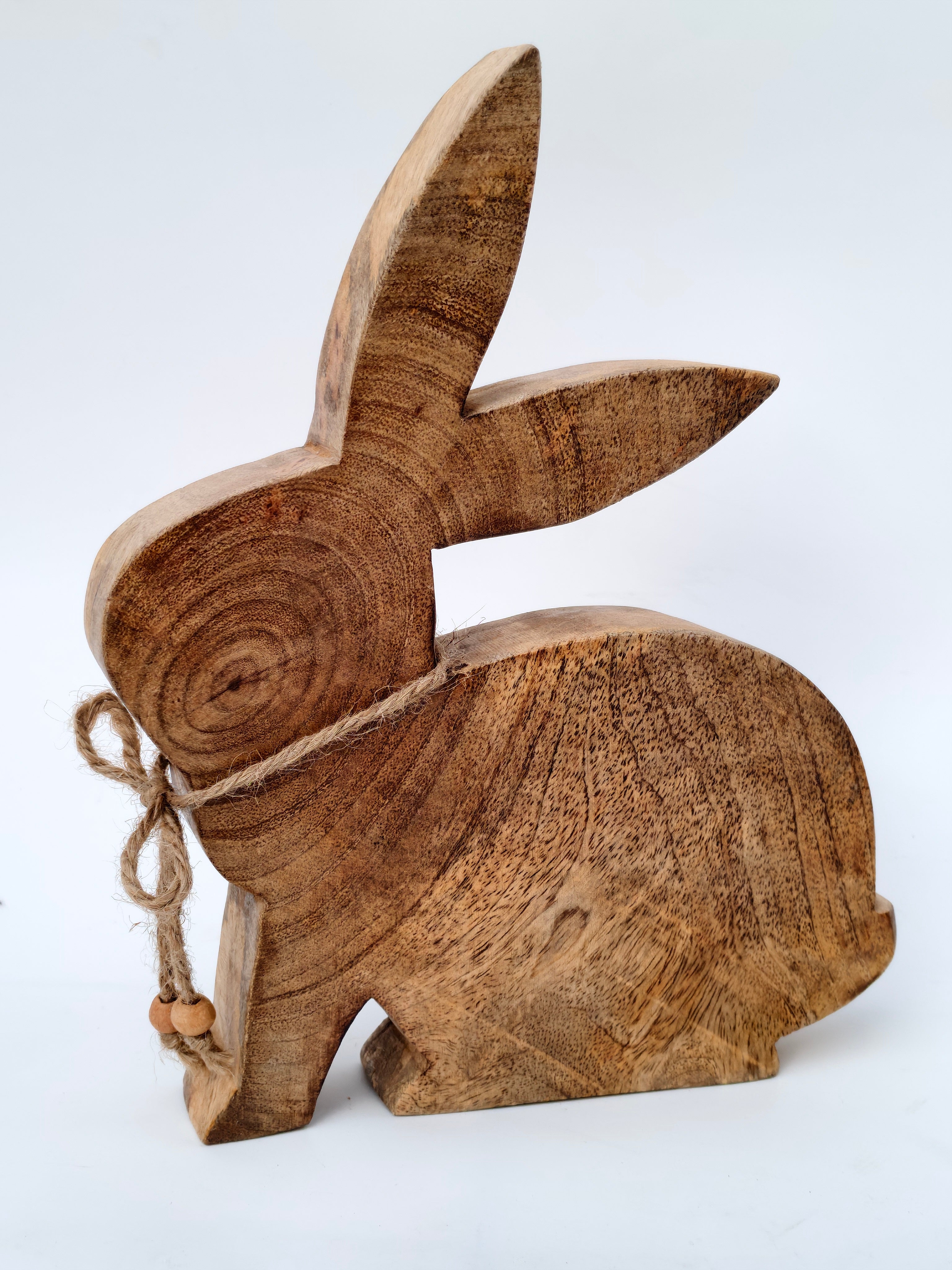 Wooden Rabbit Figurine