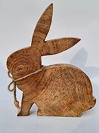 Wooden Rabbit Figurine