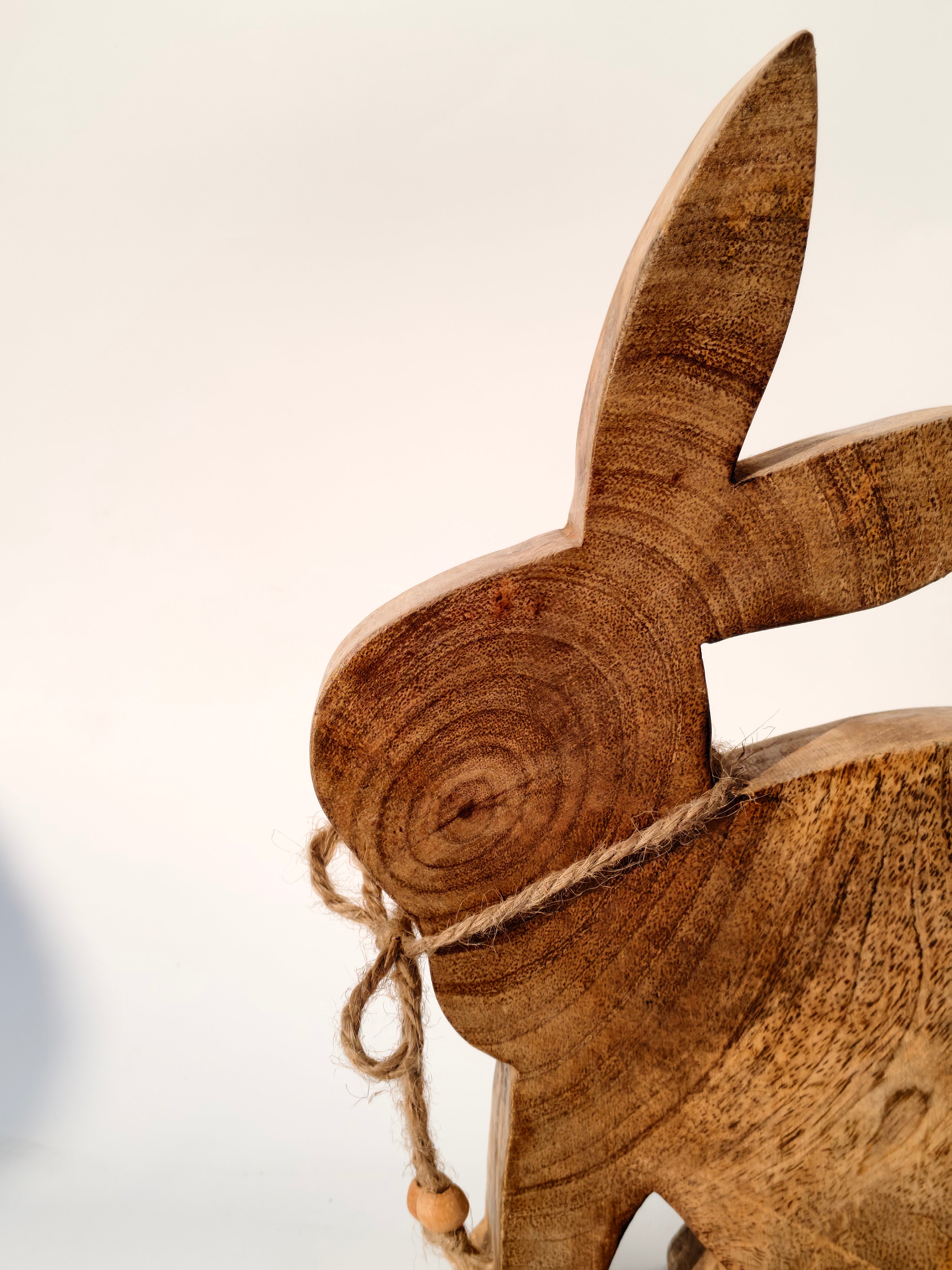 Wooden Rabbit Figurine