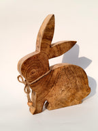 Wooden Rabbit Figurine