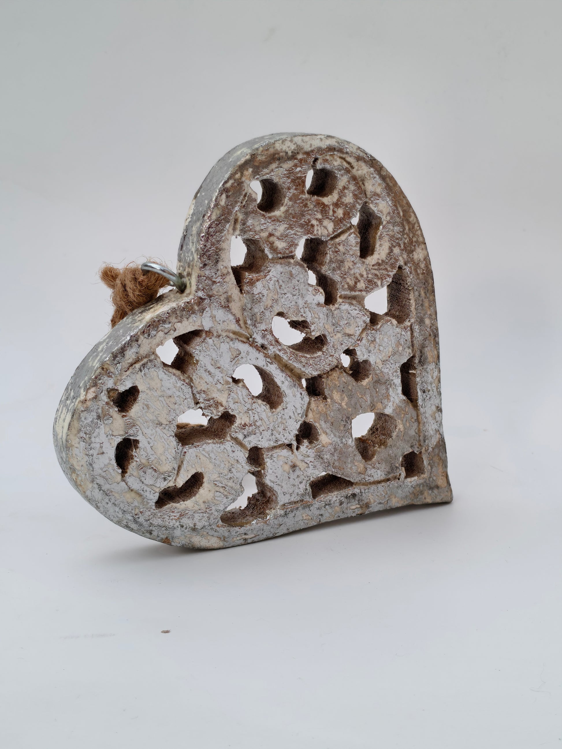 Silver Heart Hanging Ornament