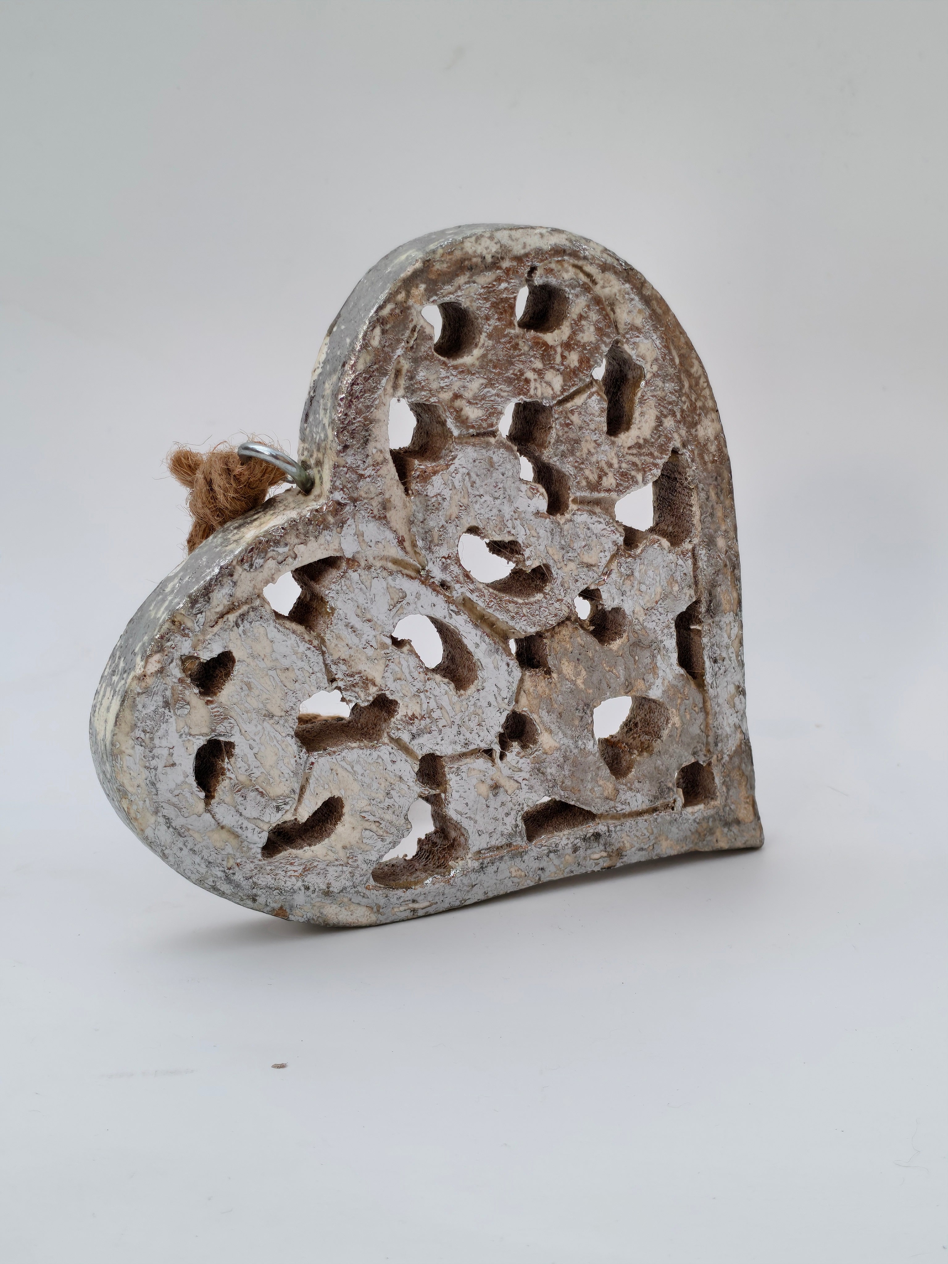 Silver Heart Hanging Ornament