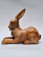 Wooden Rabbit Figurine for Home Decor & Gifting