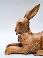 Wooden Rabbit Figurine for Home Decor & Gifting