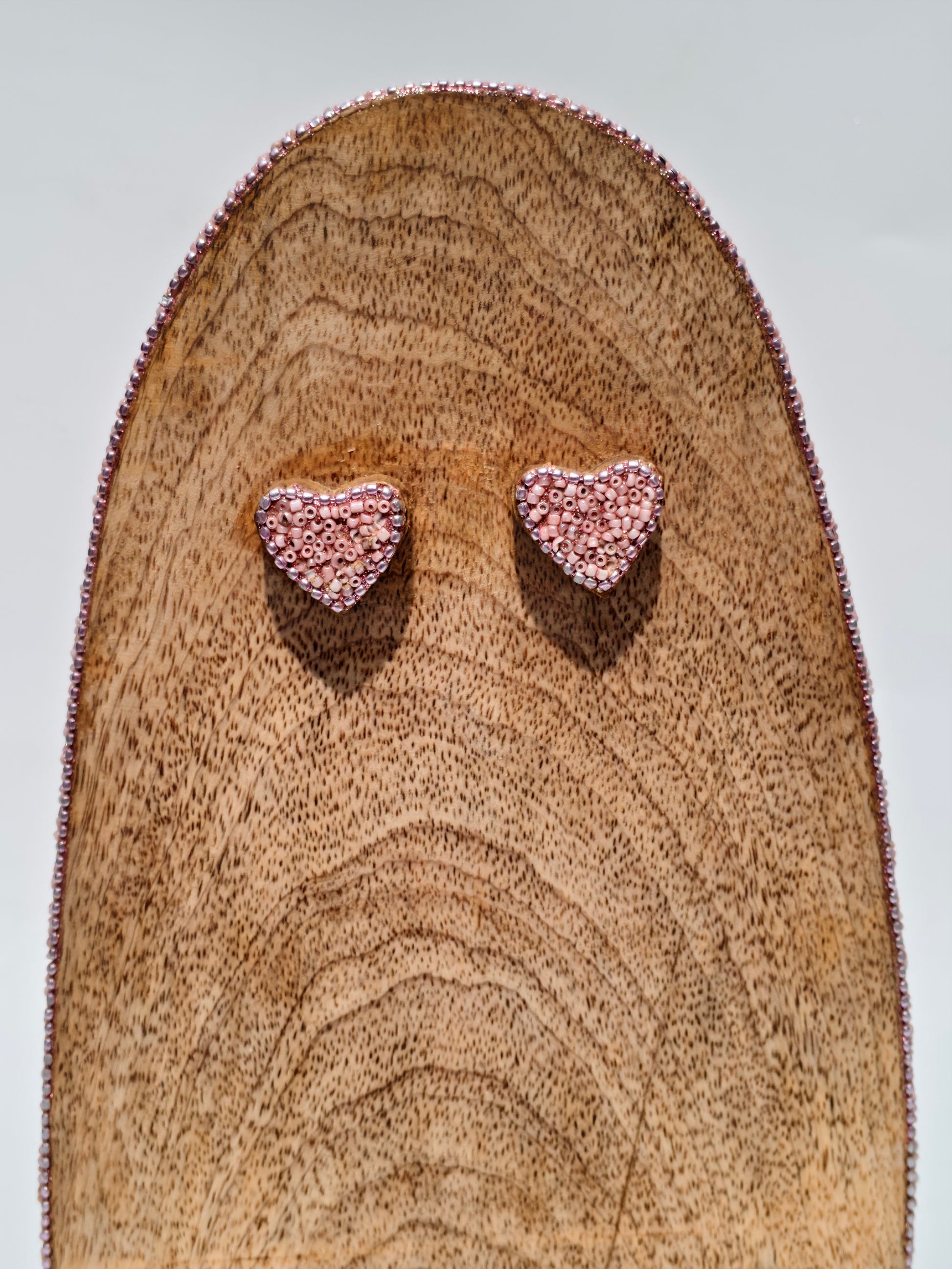 Handcrafted Wooden Ghost Decor with Pink Glitter Accents| Spooky Cute Decoration