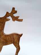 Wooden Reindeer Figurine