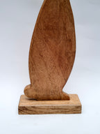 Tall Wooden Bunny Figurine