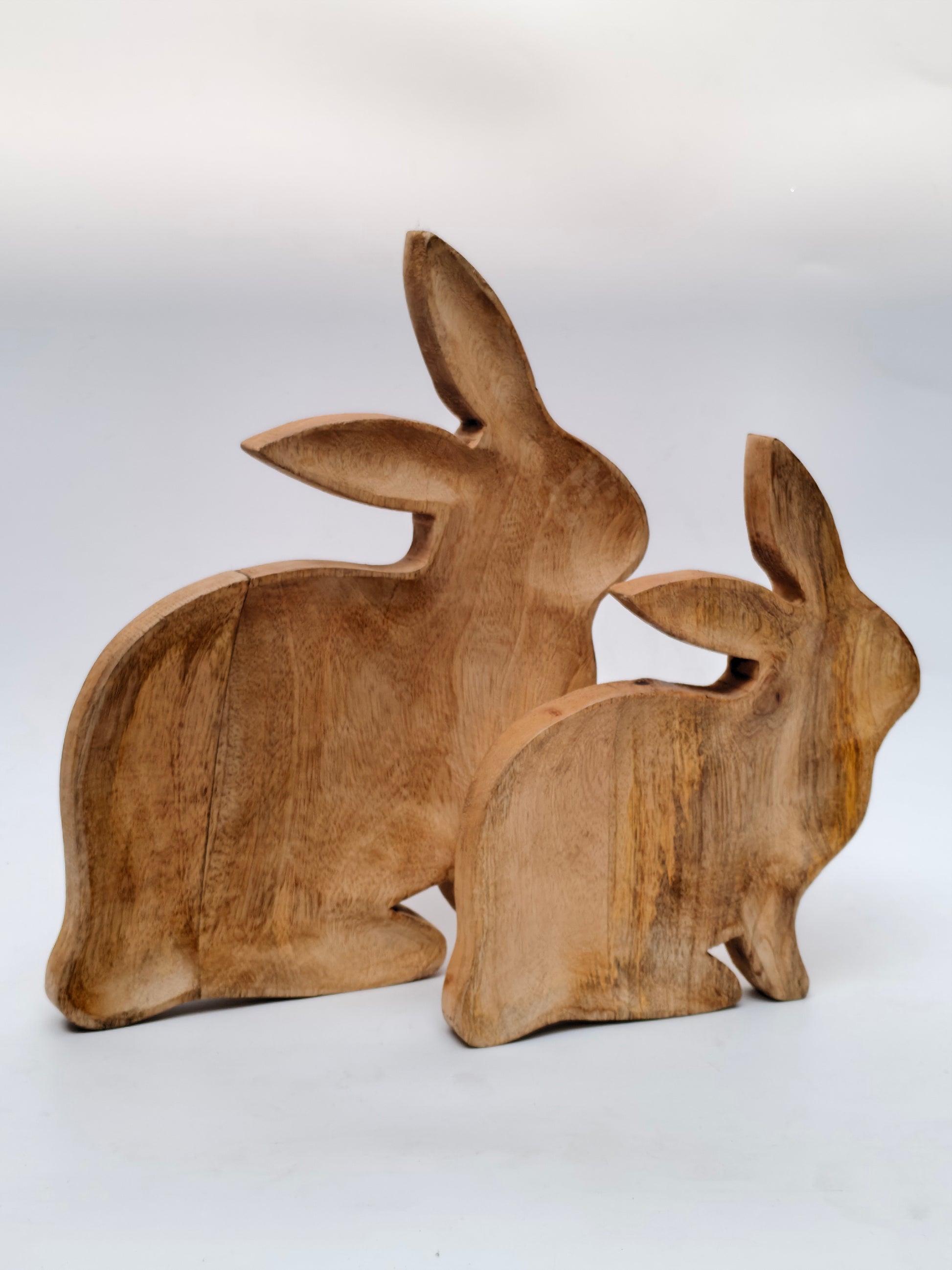 Handcrafted Wooden Bunny-Shaped Platter