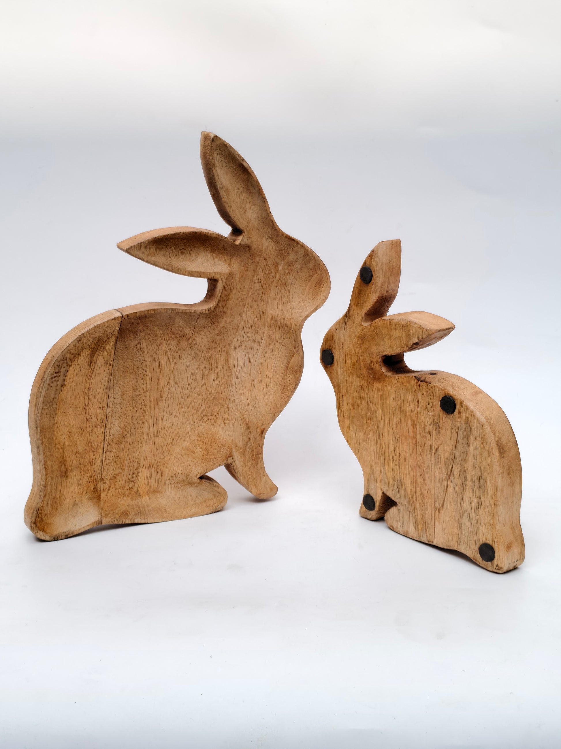 Handcrafted Wooden Bunny-Shaped Platter