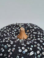 Black Sequin Pumpkin Décor