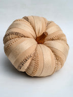 Handcrafted Fabric Pumpkin – Rustic Beige Home Décor