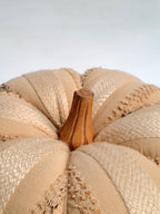 Handcrafted Fabric Pumpkin – Rustic Beige Home Décor