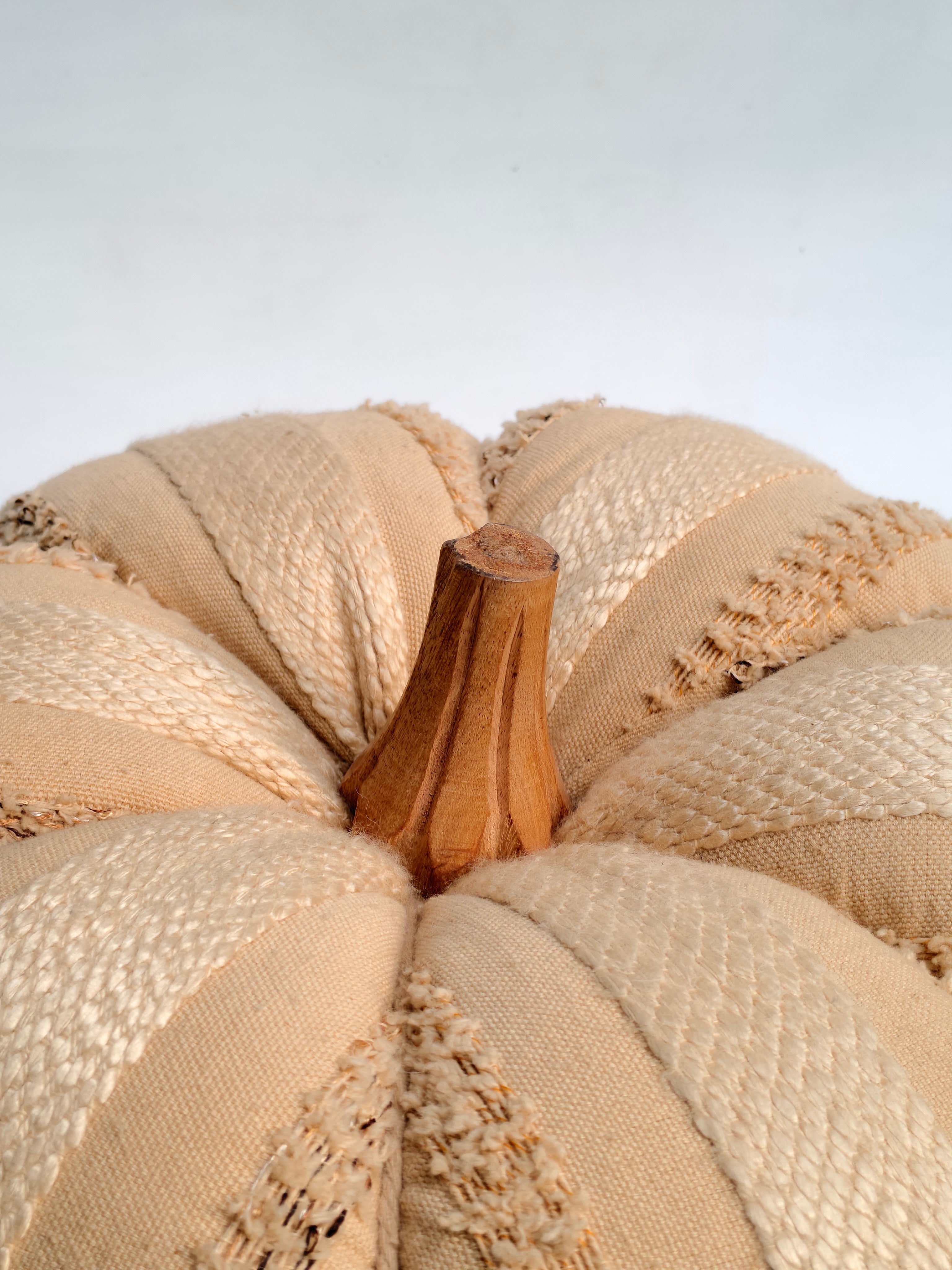 Handcrafted Fabric Pumpkin – Rustic Beige Home Décor