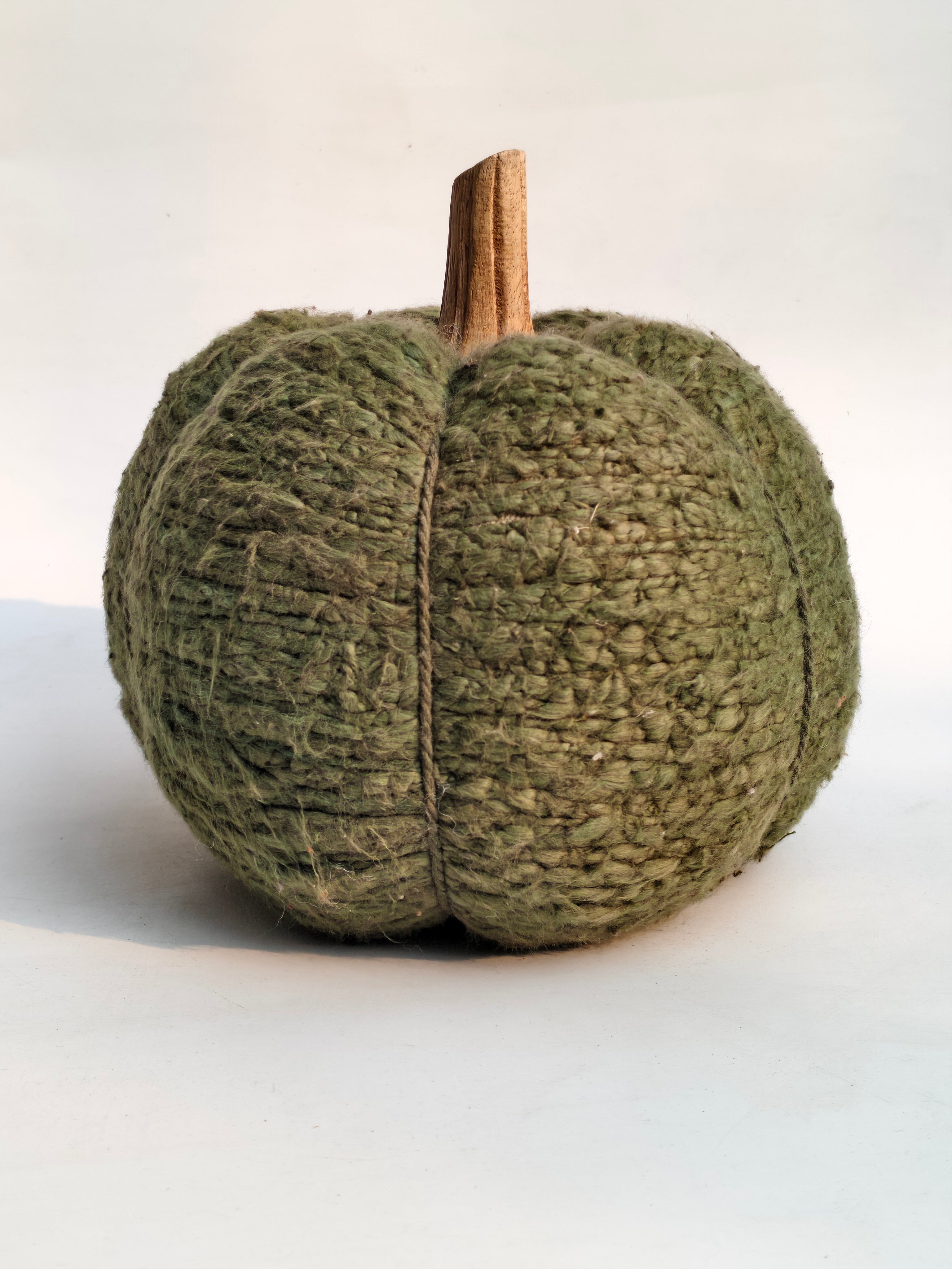 Handcrafted Pumpkin Décor – Olive Green