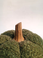 Handcrafted Pumpkin Décor – Olive Green