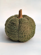 Handcrafted Pumpkin Décor – Olive Green