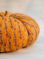 Extra-Large Speckled Fabric Pumpkin with Wooden Stem