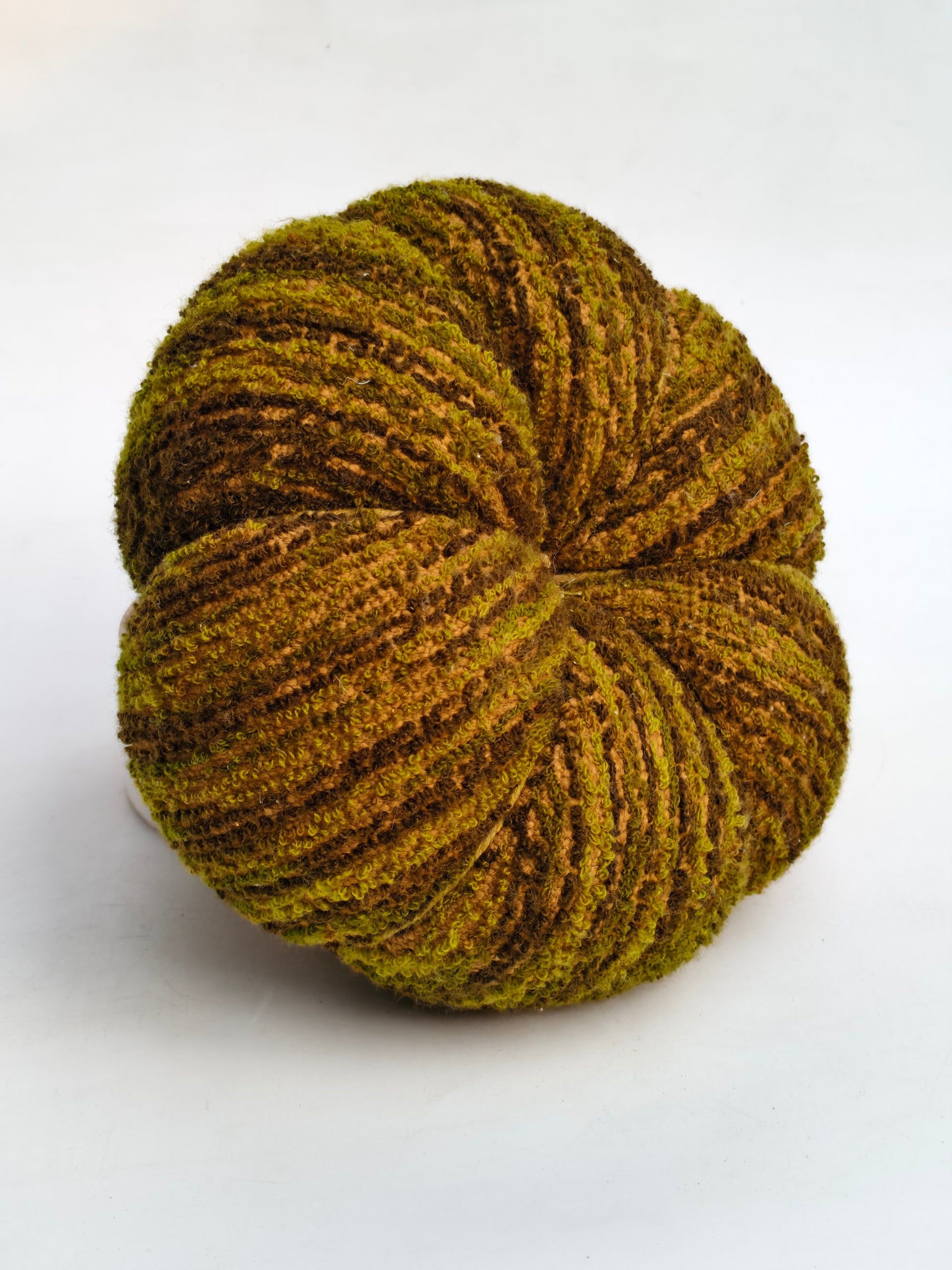 Handcrafted Nature-Inspired Moss & Wood Pumpkin Cushion