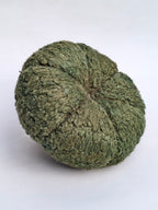 Handmade Green Textured Pumpkin with Wooden Stem