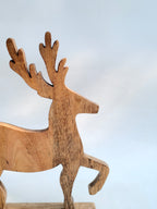 Wooden Reindeer with Raised Leg