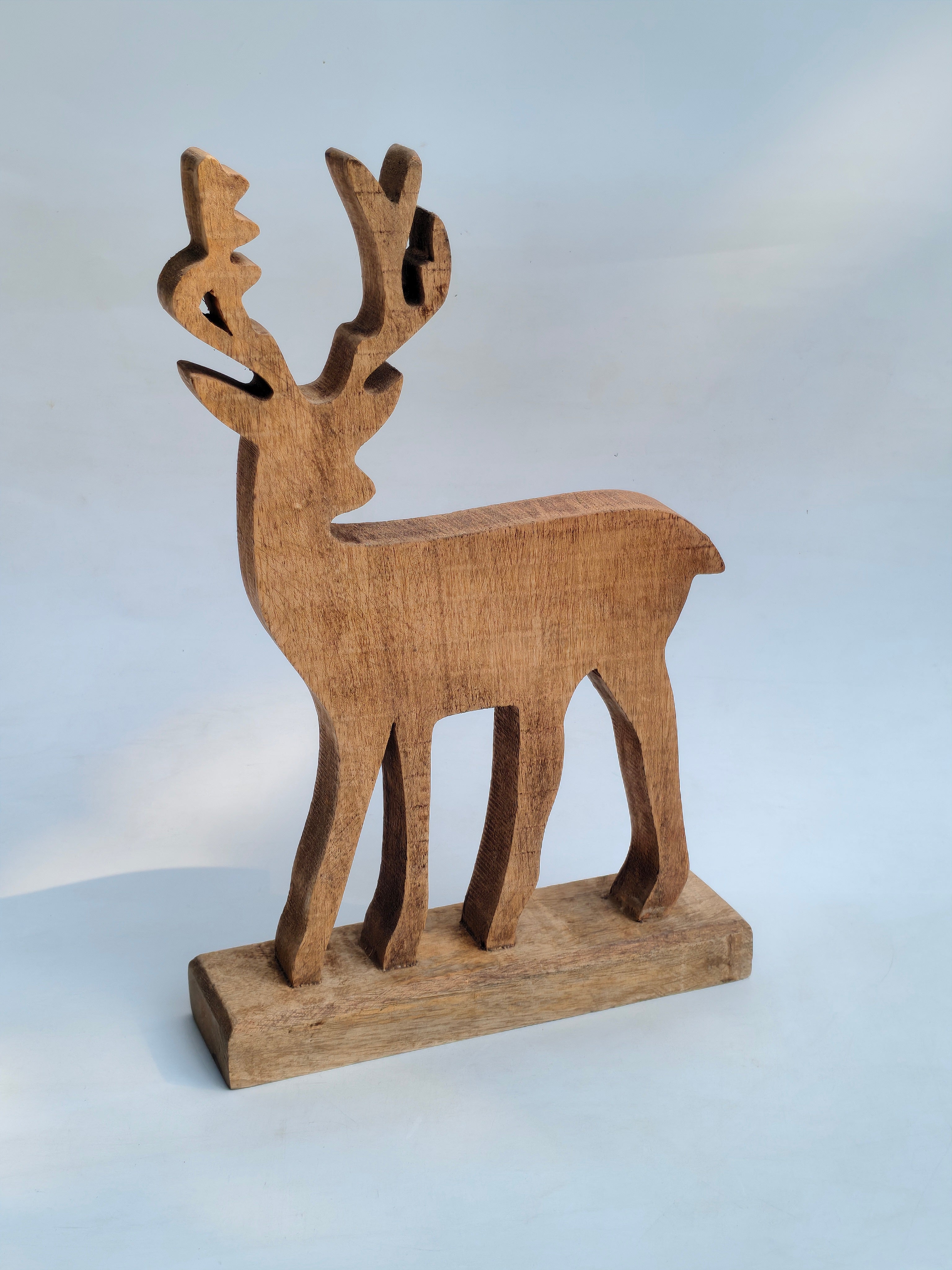 Handcrafted Wooden Reindeer Figurine