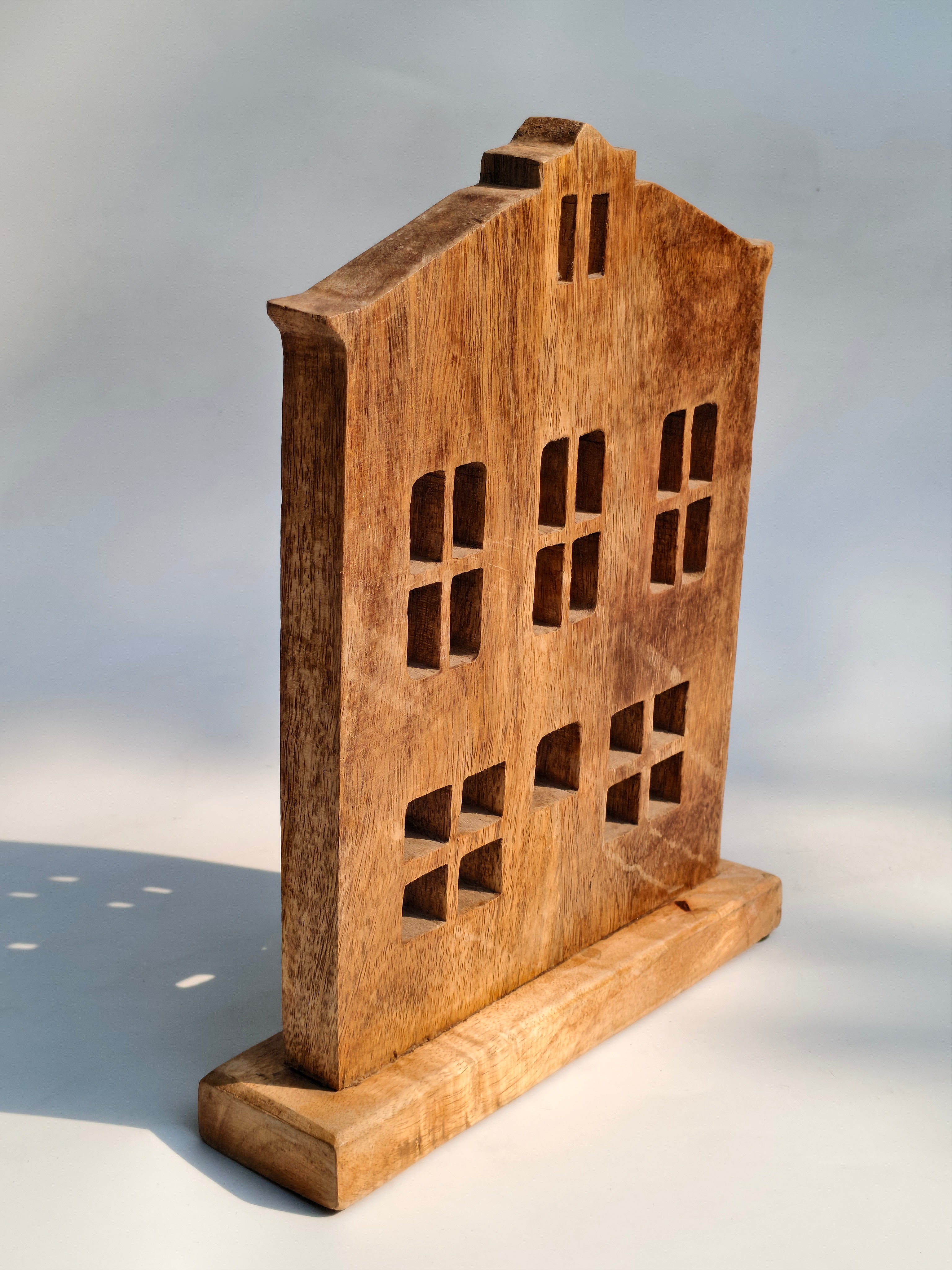 Solid Wood House Silhouette Decor | Farmhouse Accent for Shelf & Mantel