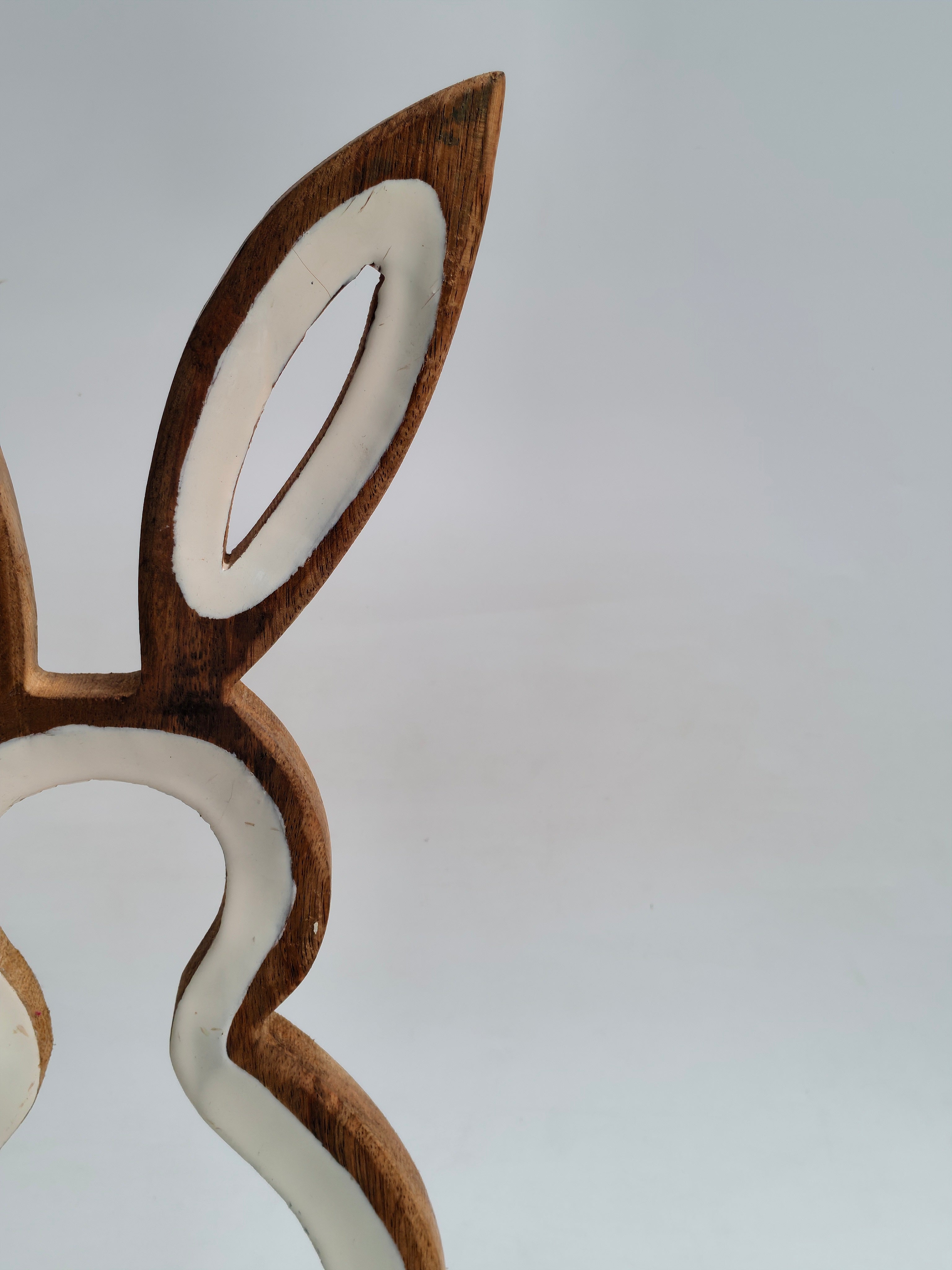 Handcrafted Wooden Bunny Silhouette – Rustic Tabletop & Festive Décor