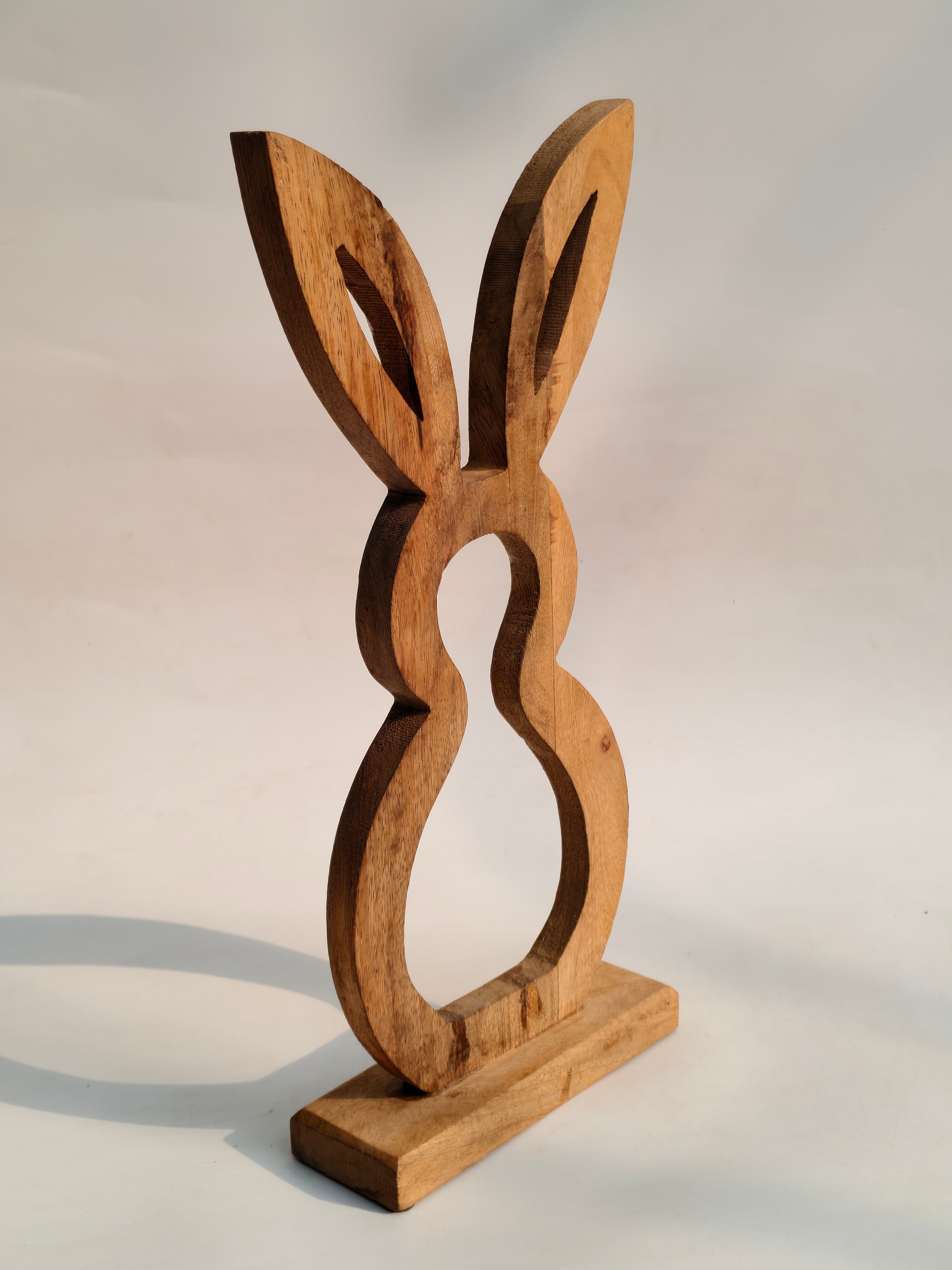 Handcrafted Wooden Bunny Silhouette – Rustic Tabletop & Festive Décor