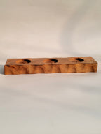 Wooden 3-Slot Candle Stand