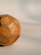 Hand-Carved Abstract Wood Sphere
