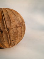 Hand-Carved Segmented Wooden Sphere