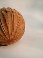 Hand-Carved Segmented Wooden Sphere